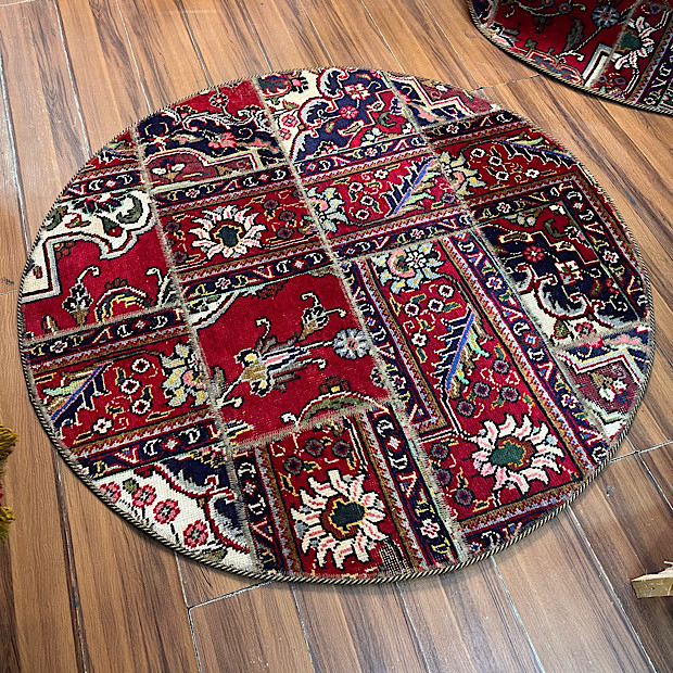 فرش چهل تیکه کلاژ قطر ۱۲۰