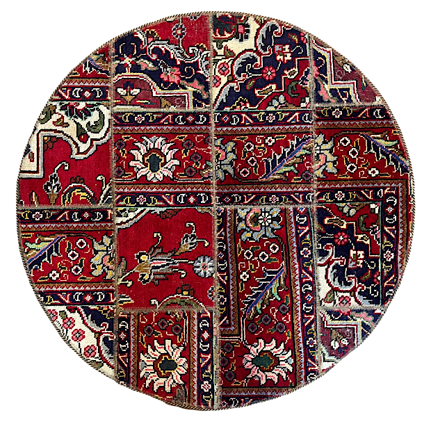 فرش چهل تیکه کلاژ قطر ۱۲۰