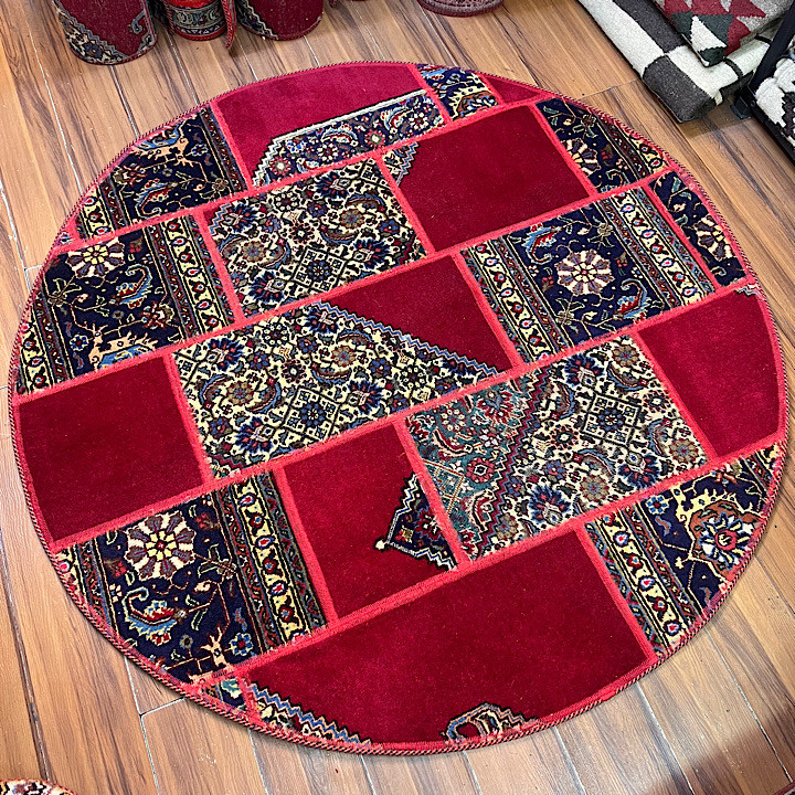 فرش چهل تیکه کلاژ قطر ۱۵۰