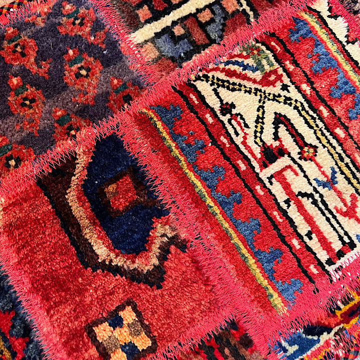 پادری نیم دایره فرش چهل تیکه کلاژ کد ۹۰۷