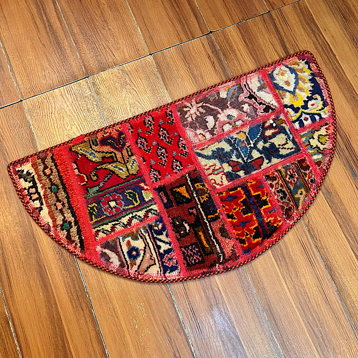پادری نیم دایره فرش چهل تیکه کلاژ کد ۹۱۵
