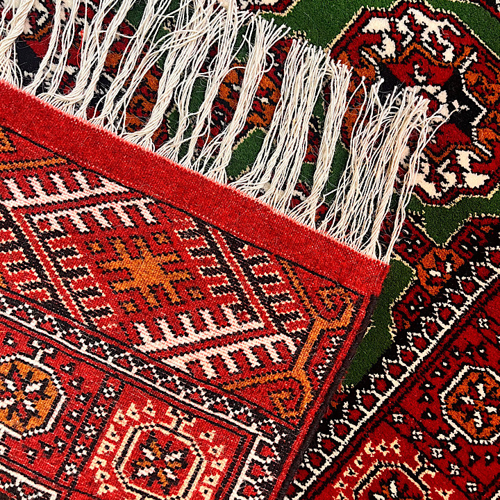 فرش دستبافت ترکمن کناره کد 49461