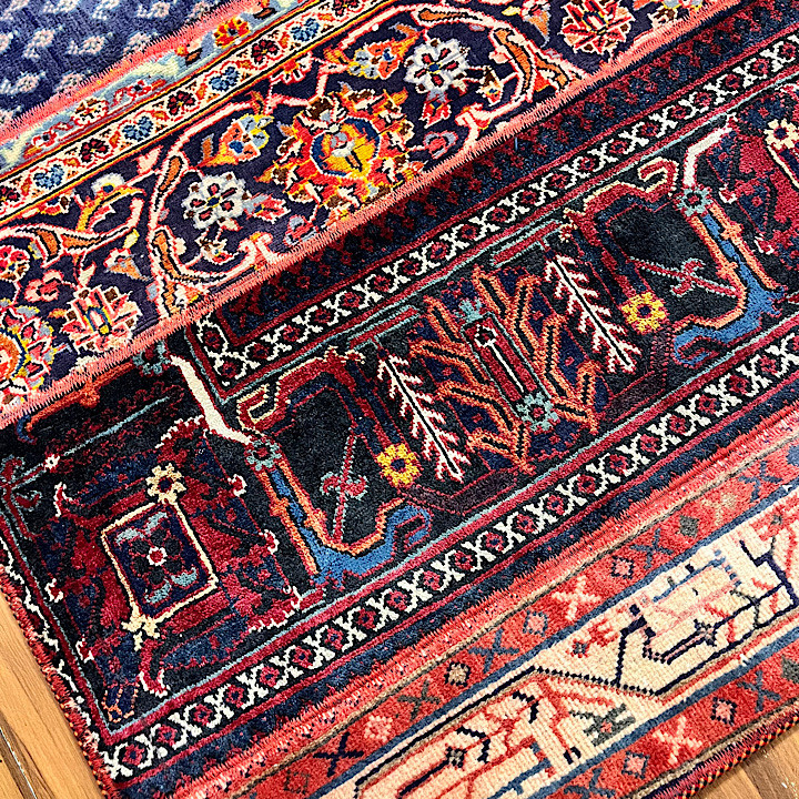 فرش دستبافت چهل تیکه کلاژ کد 3025