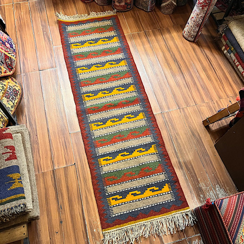 گلیم دورو دستبافت پشمی