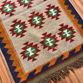 گلیم دستبافت پشمی دورو بافت