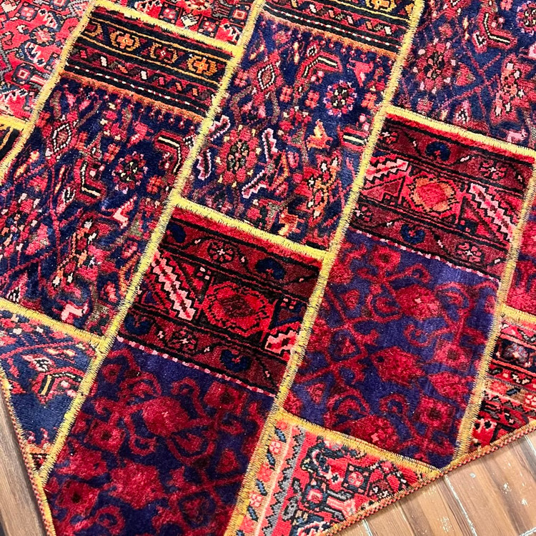 فرش دستبافت چهل تکه کلاژ کد 3080