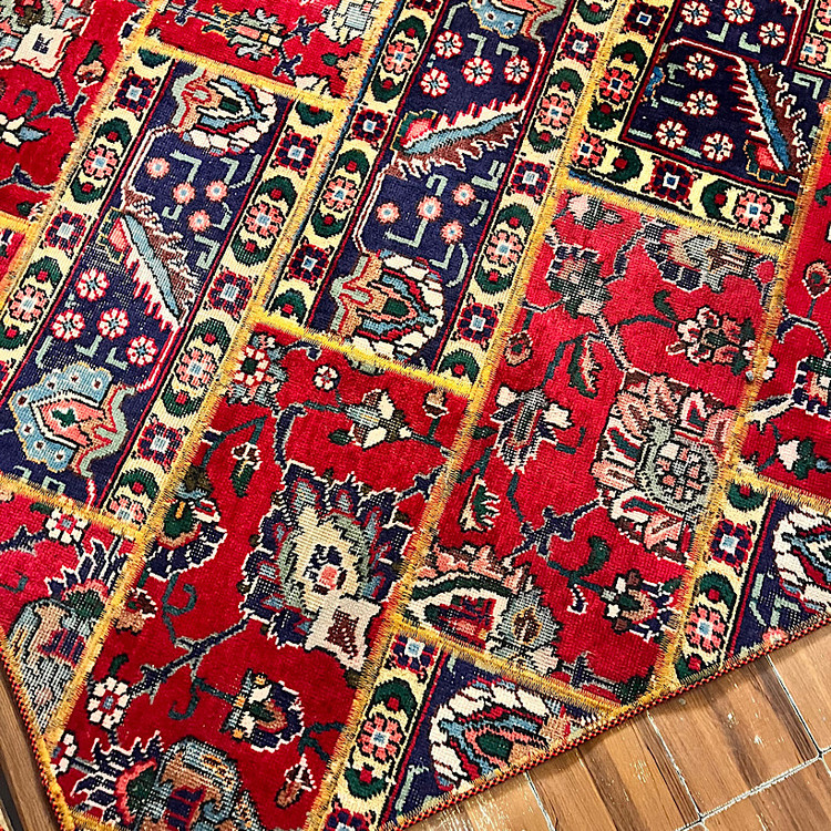 فرش دستبافت چهل تکه کلاژ کد 3070