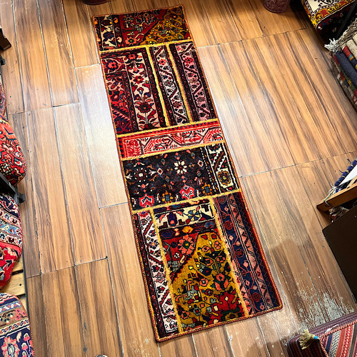 فرش چهلتیکه کلاژ کناره دستبافت