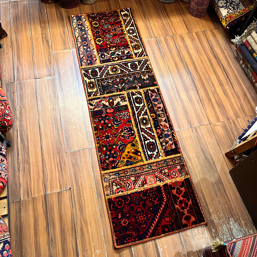 فرش چهلتیکه کلاژ دستبافت کناره