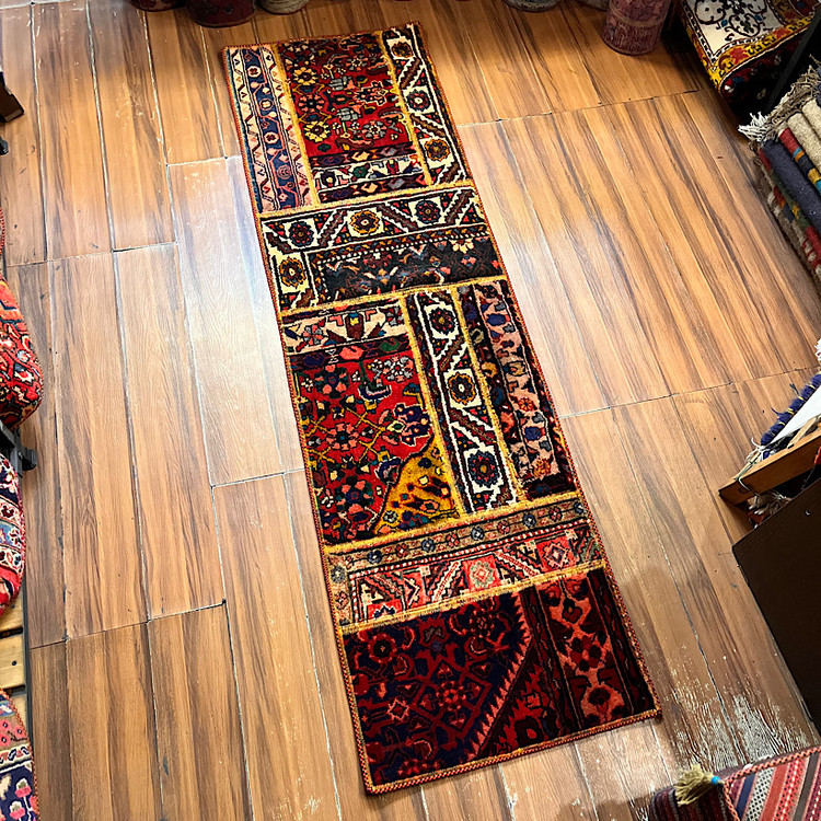 فرش چهلتیکه کلاژ دستبافت کناره