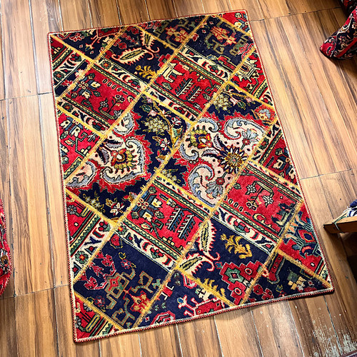 فرش چهل تیکه کلاژ ذرع و نیم