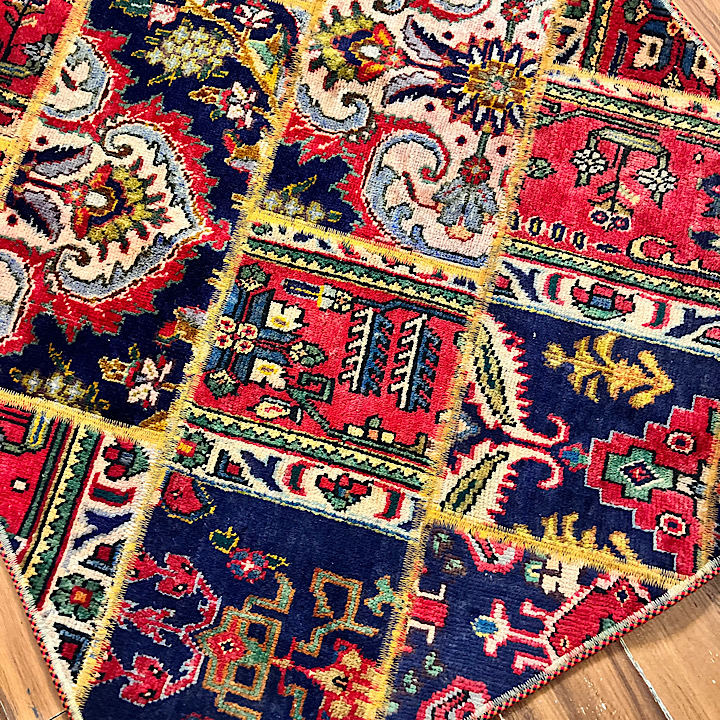 فرش چهل تیکه کلاژ ذرع و نیم