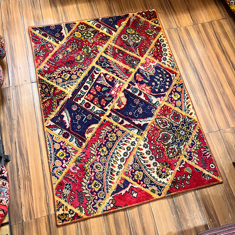 فرش دستبافت چهل تکه کلاژ کد 3061