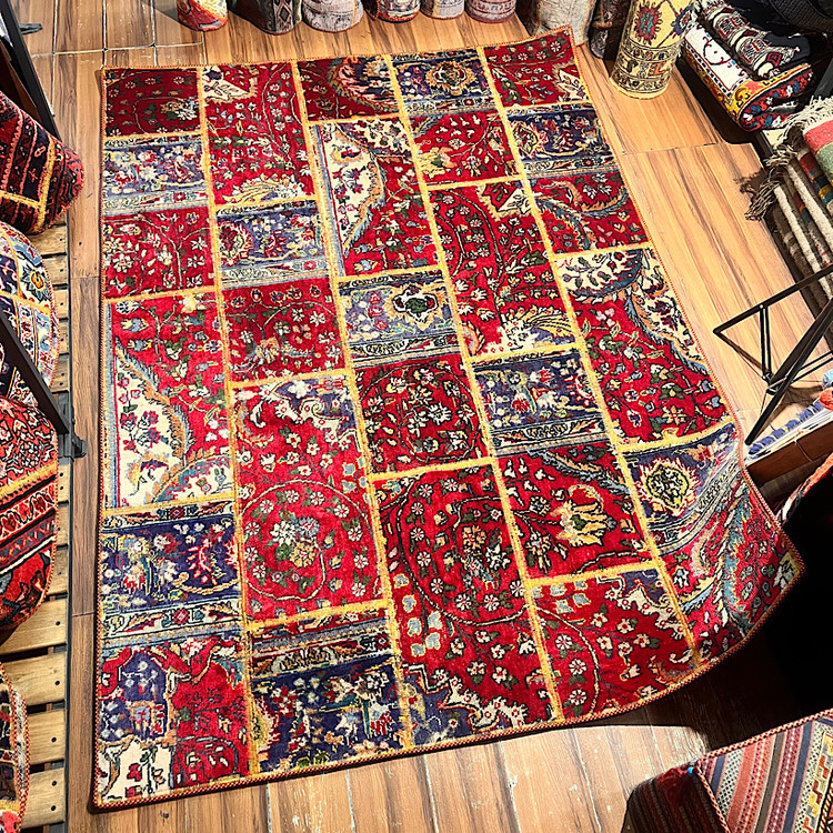 فرش چهل تیکه کلاژ دستبافت