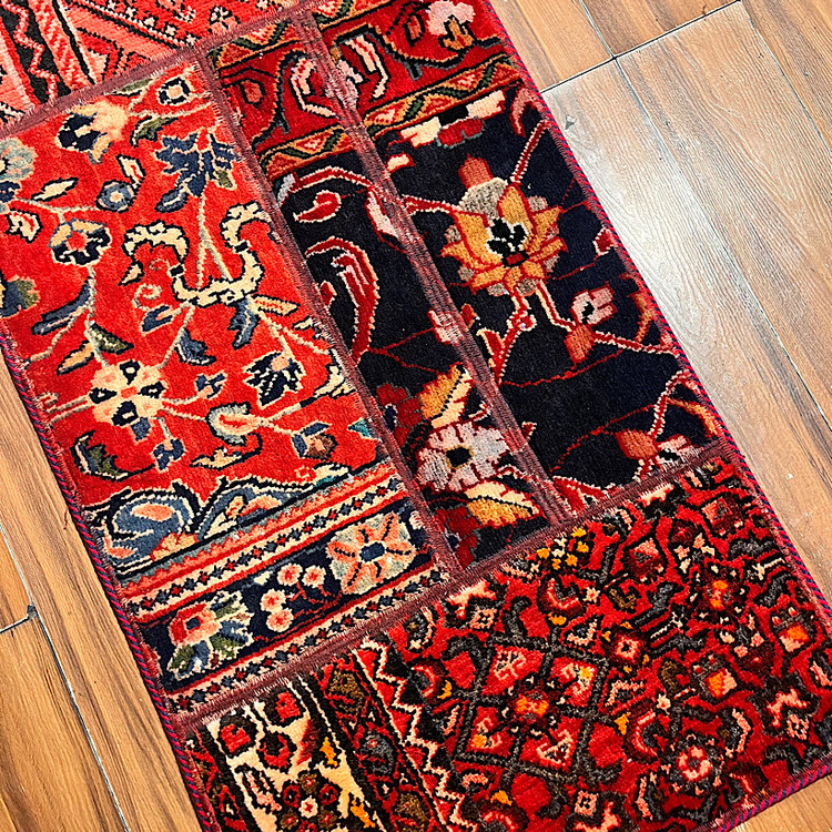 فرش دستبافت چهل تیکه کلاژ کناره کد 1095