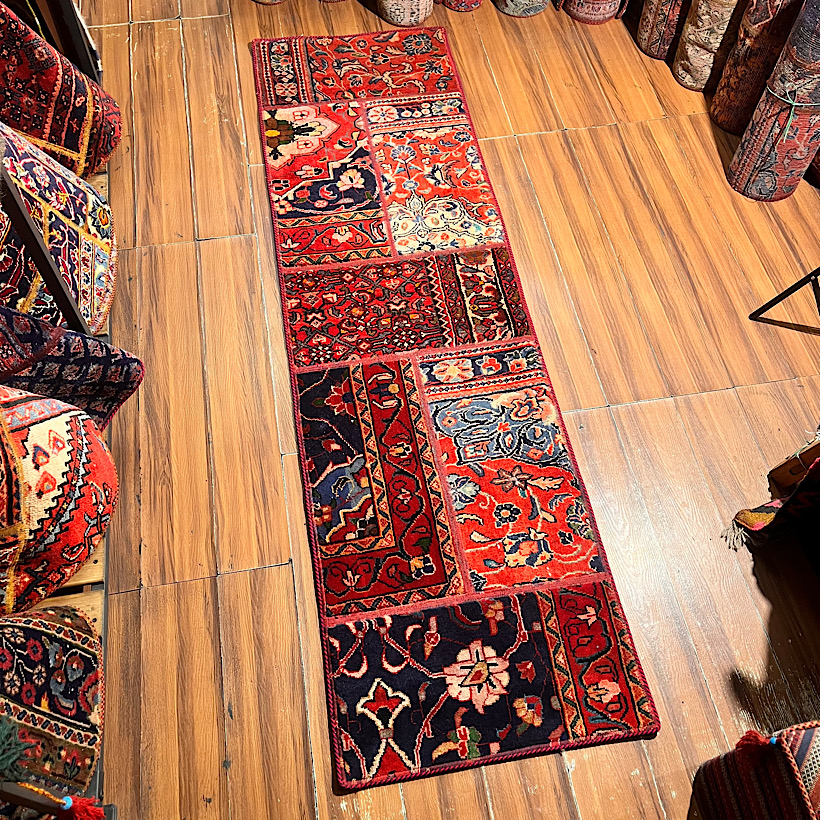 فرش چهل تکه کلاژ دستبافت