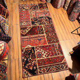 فرش چهل تیکه کلاژ دستبافت کناره