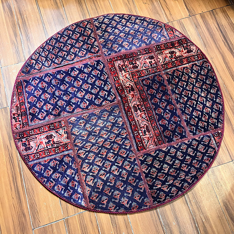 فرش چهلتیکه کلاژ گرد