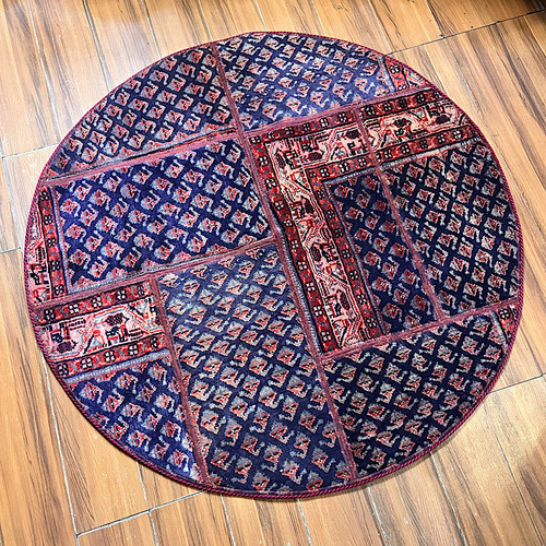 فرش چهلتیکه کلاژ گرد