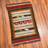 گلیم دستبافت پشمی دوروبافت