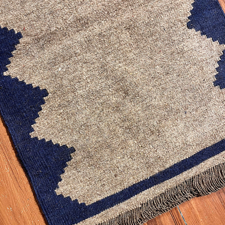 گلیم پشمی دورو بافت