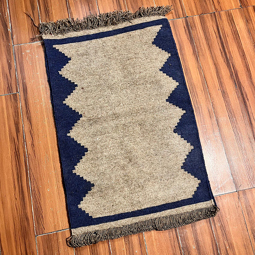 گلیم پشمی دورو بافت