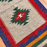 گلیم دستبافت پشمی دورو بافت