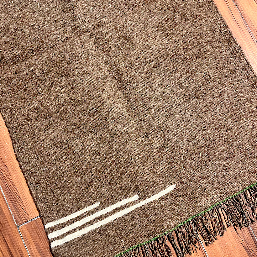 گلیم دستبافت پشمی دورو بافت