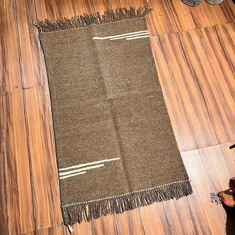 گلیم دستبافت پشمی دورو بافت