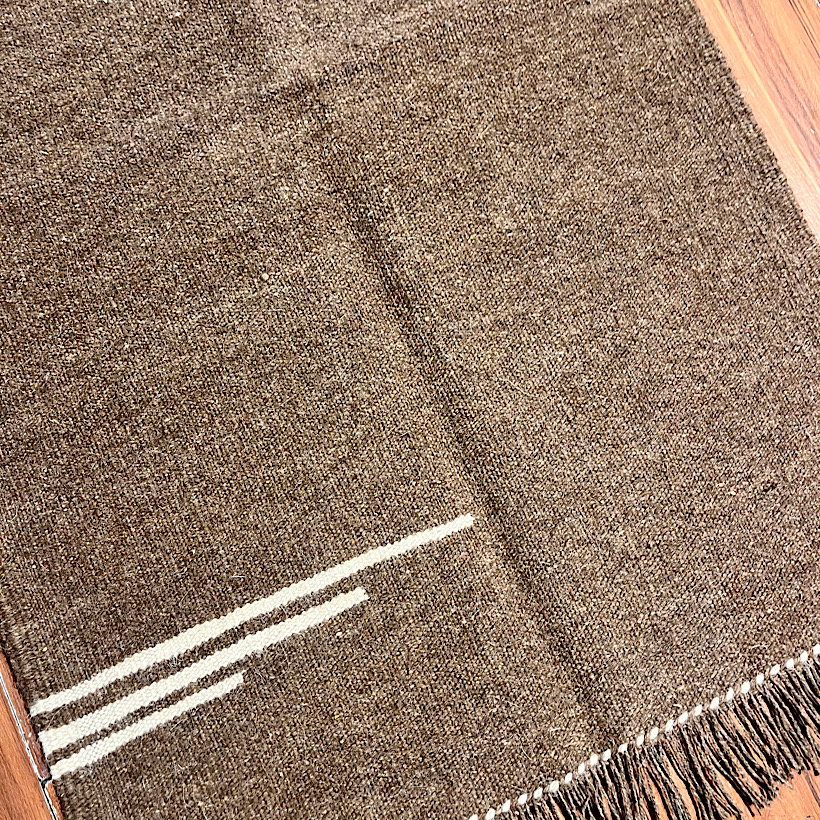 گلیم دستبافت پشمی دورو بافت