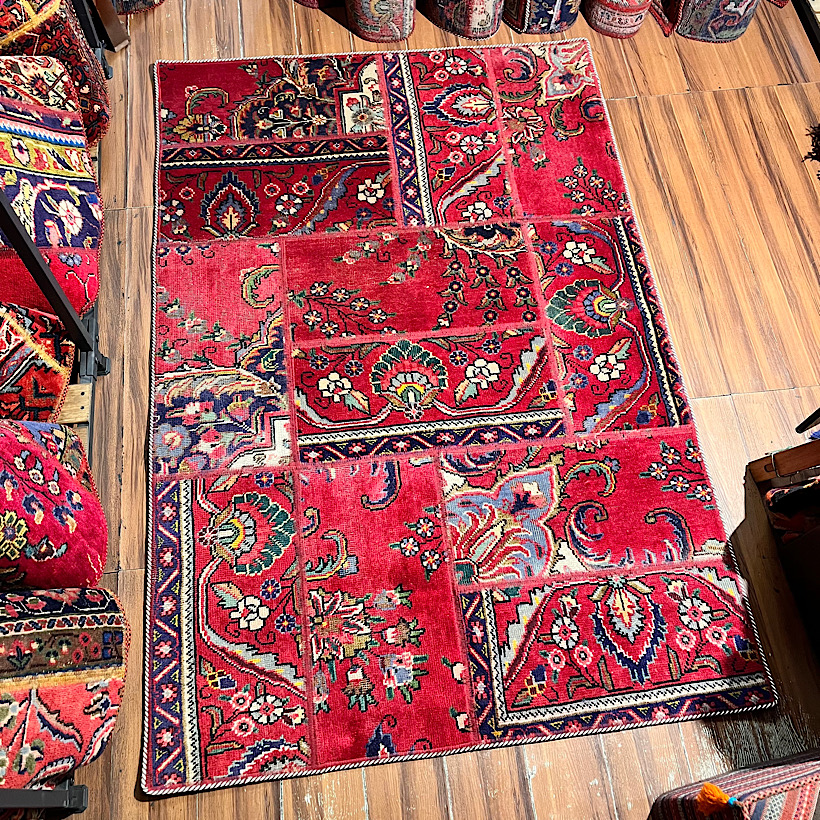 فرش چهلتیکه کلاژ دستبافت