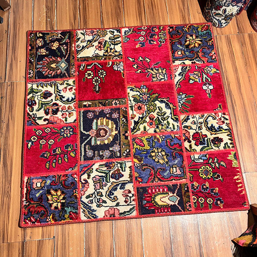 فرش چهلتیکه کلاژ مربع