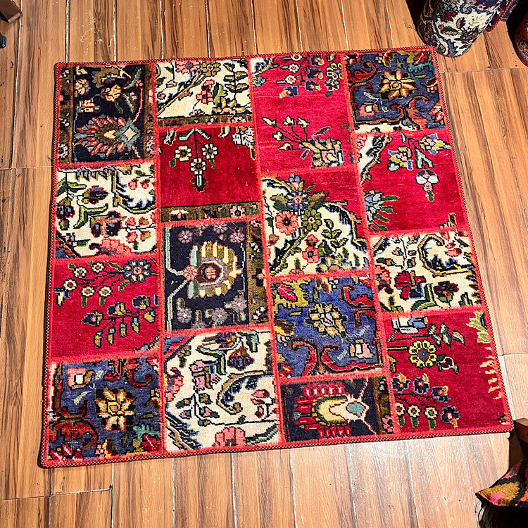 فرش چهلتیکه کلاژ مربع