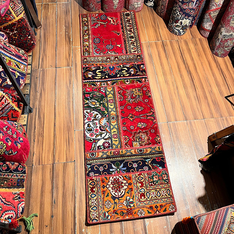 فرش چهلتیکه کلاژ کناره راهرو