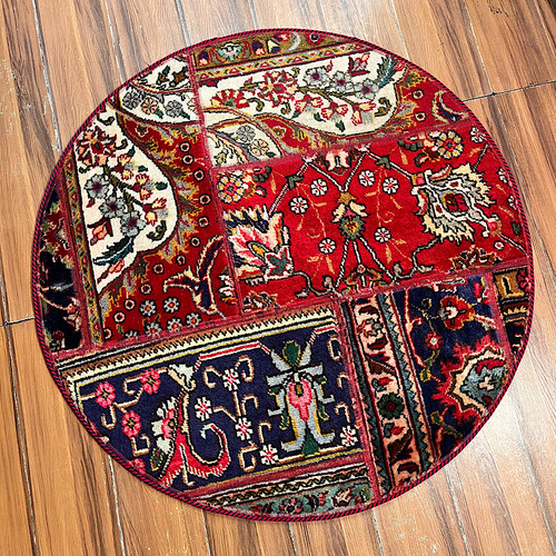 فرش چهلتیکه کلاژ گرد