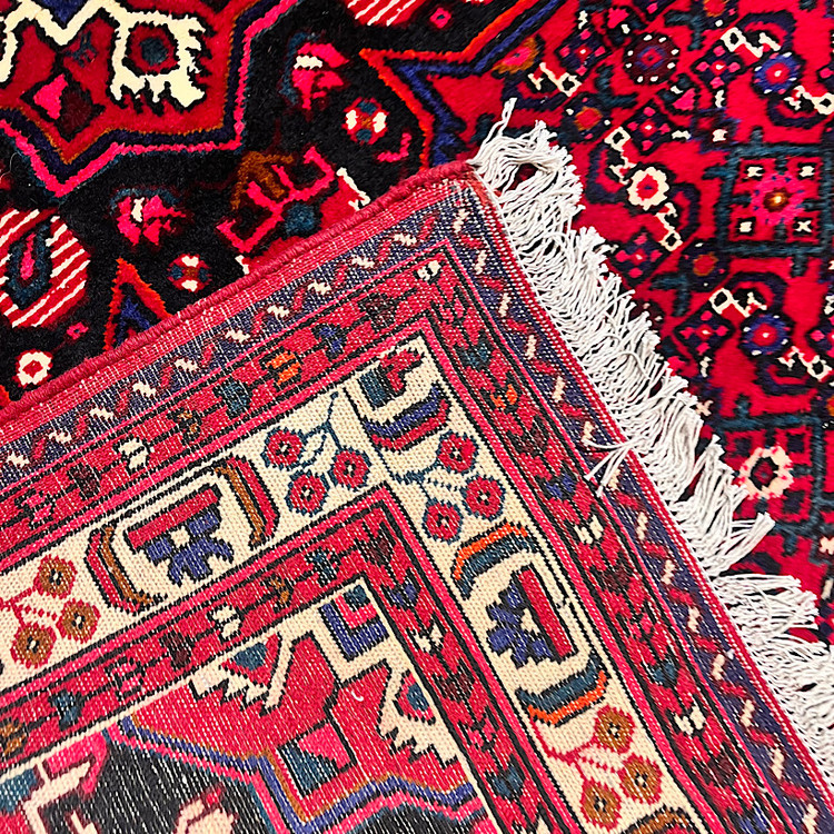 فرش قرمز دستبافت حسین اباد جفت