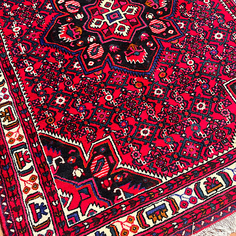 فرش دستبافت حسین آباد طرح لچک و ترنج قالیچه 200*150 کد10151