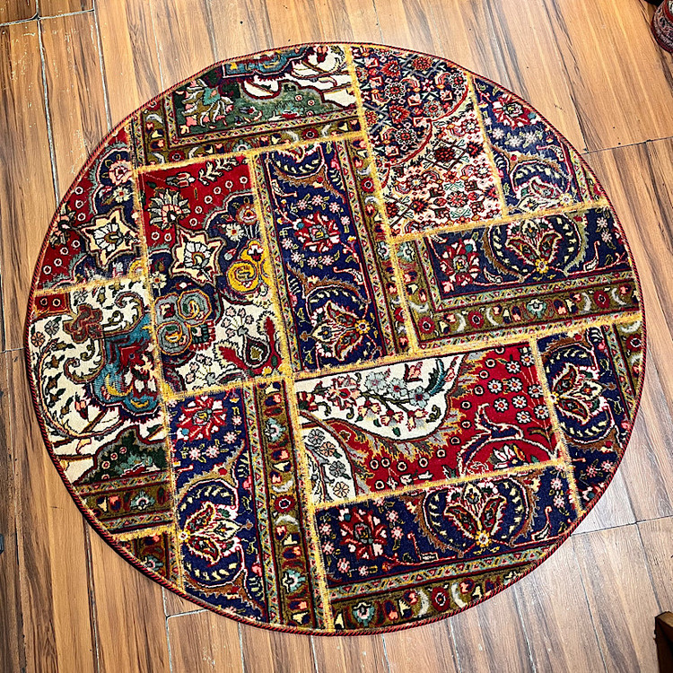 فرش چهلتیکه کلاژ گرد