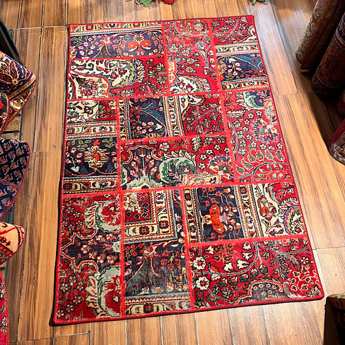 فرش چهل تیکه کلاژ وینتیج