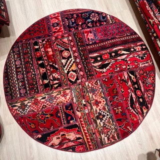 کلاژ فرش گرد قطر ۱۵۰ سانتی متر