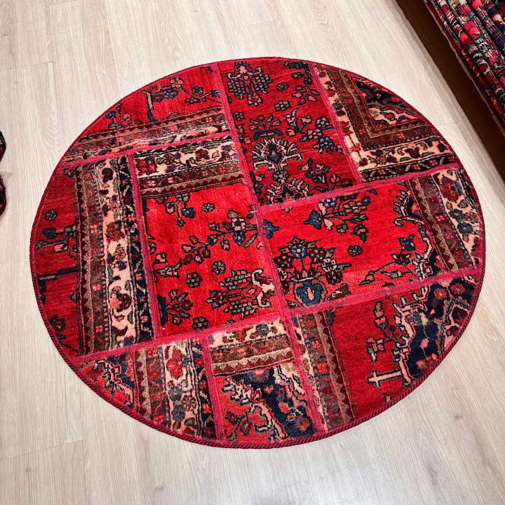 کلاژ فرش دستبافت مدل چهل تکه کد 1546